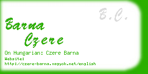 barna czere business card